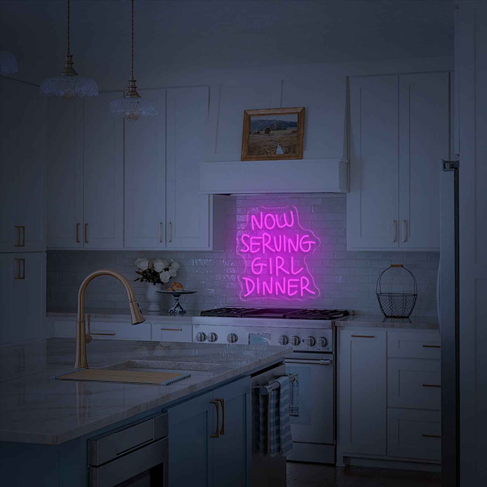 Girl Dining Neon Sign I - SESIMENT