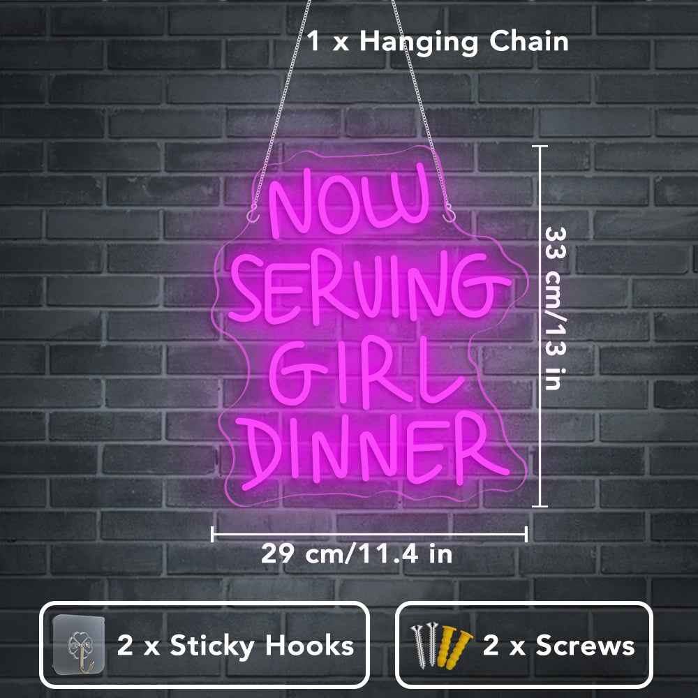 Girl Dining Neon Sign I - SESIMENT