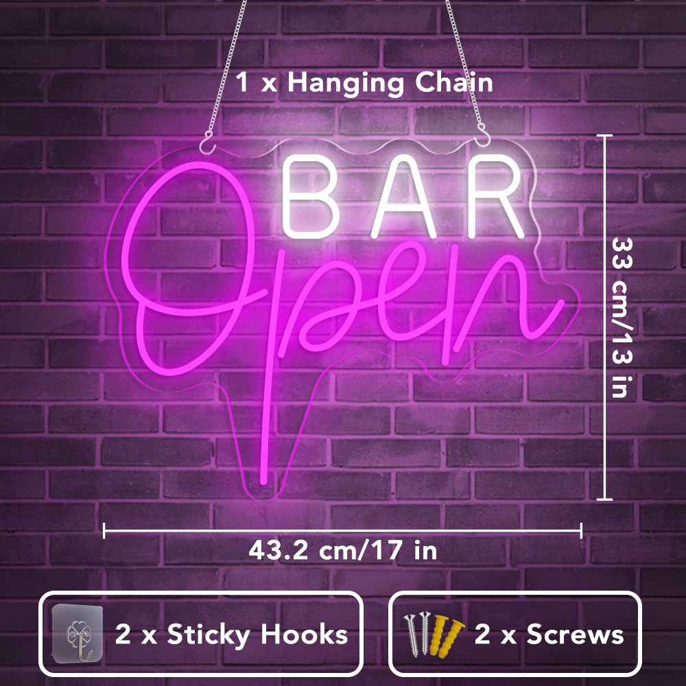 Bar Open Neon Sign I - SESIMENT