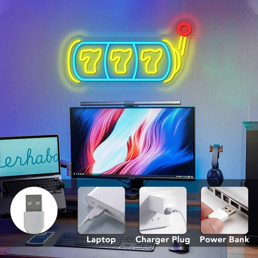 Lucky 777 Neon Sign I - SESIMENT