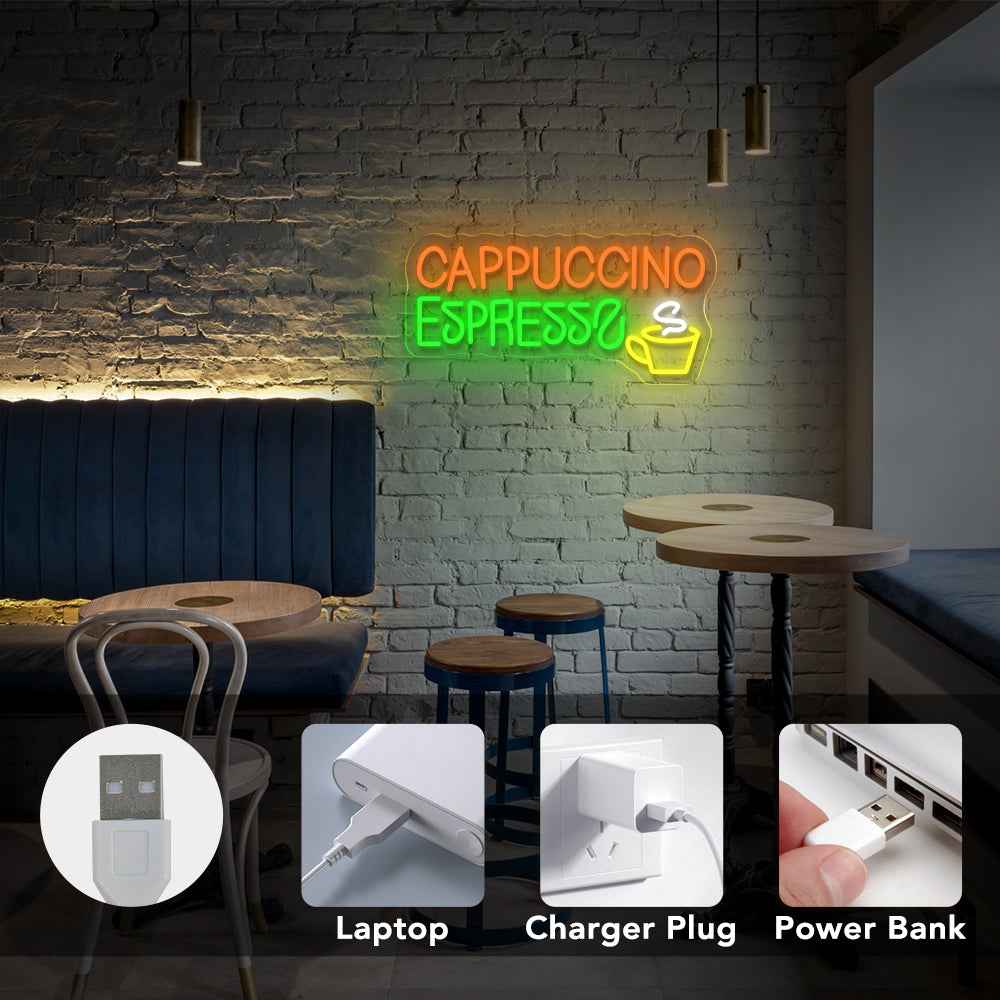 Cappuccino Espresso Neon Sign I - SESIMENT