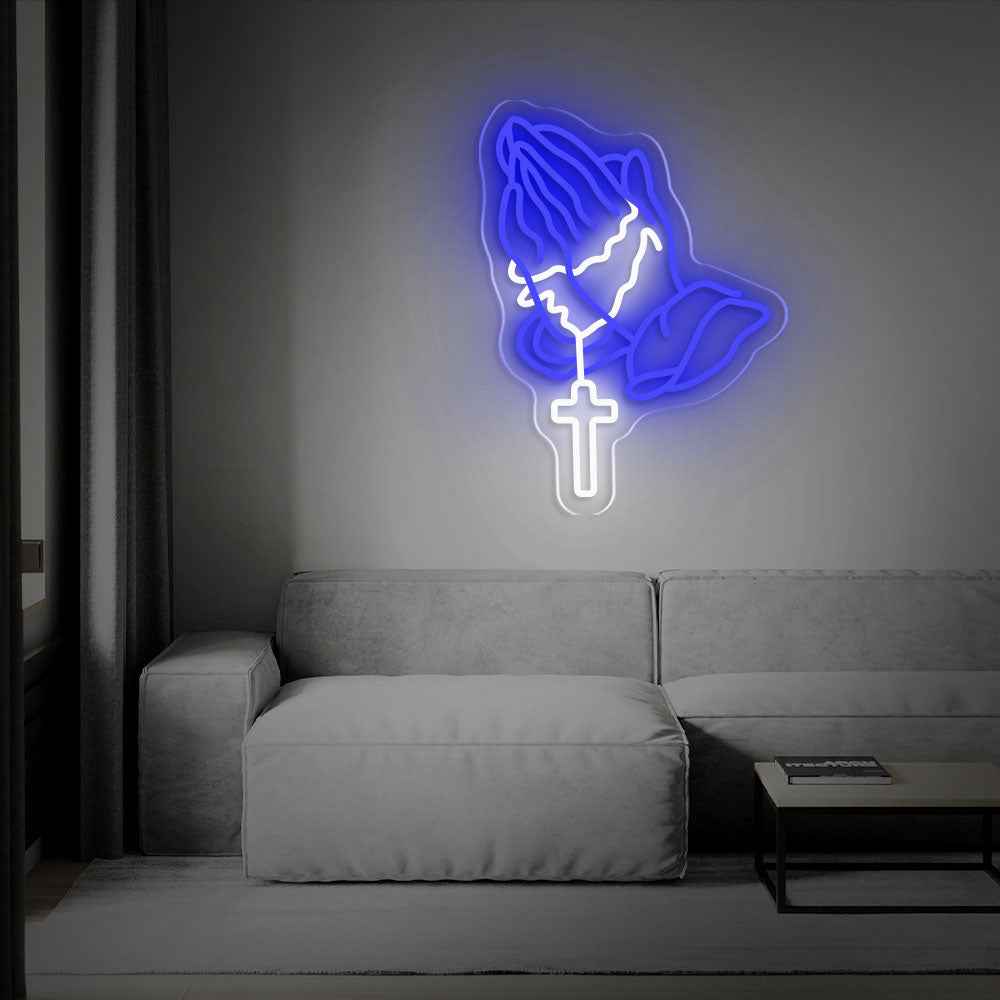 Praying Hands Neon Sign I - SESIMENT