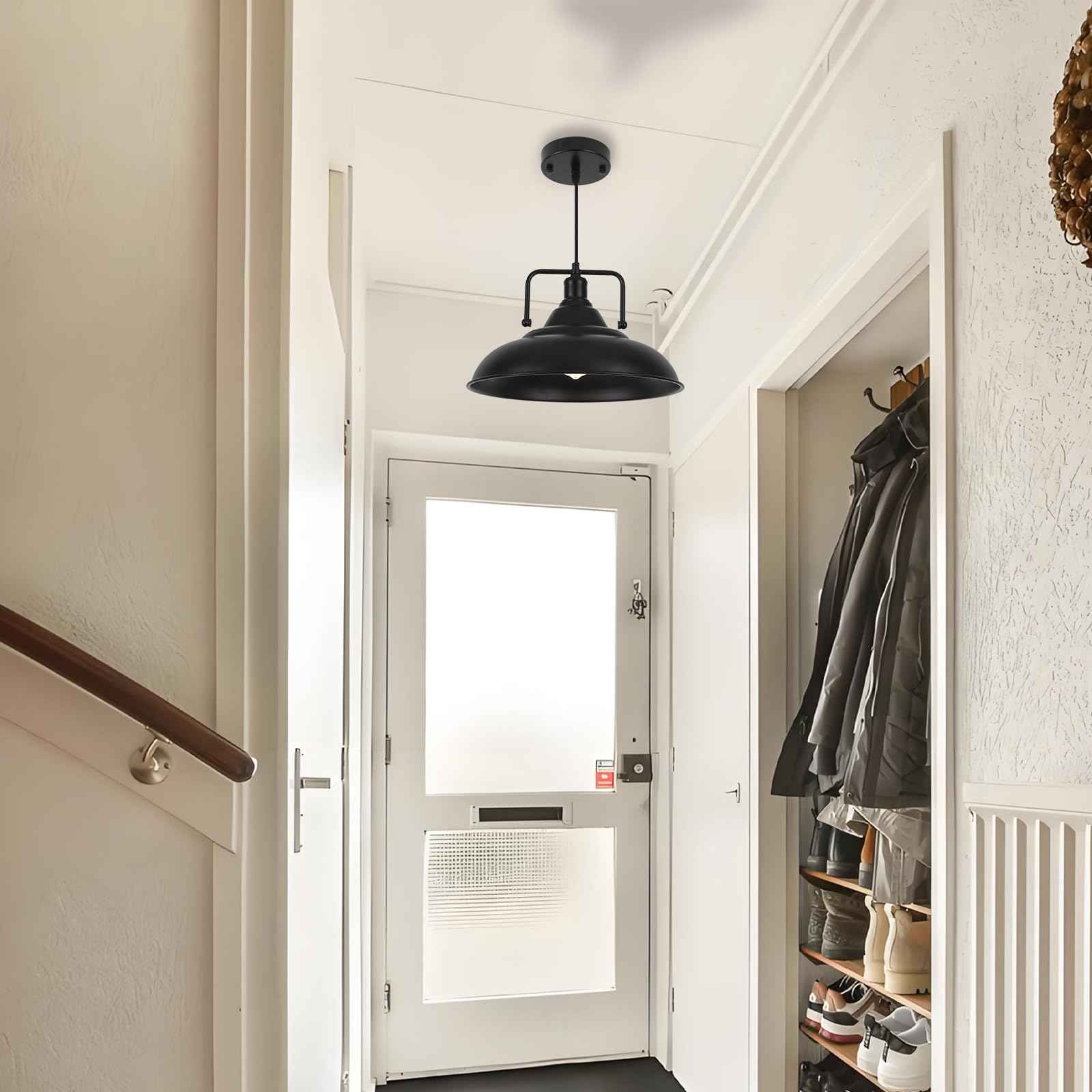 Black Pendant Light, Large Pendant Light 15.7" 3 Packs, Modern Farmhouse Pendant Lights, Kitchen Pendant Lights, Pendant Lighting Kitchen Island for Kitchen, Living Room