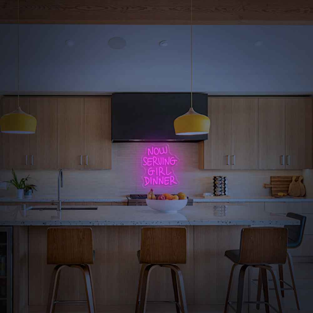 Girl Dining Neon Sign I - SESIMENT