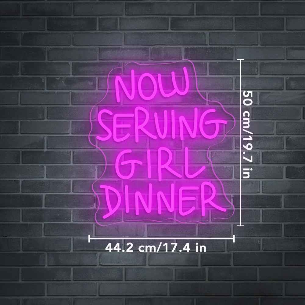 Girl Dining Neon Sign I - SESIMENT