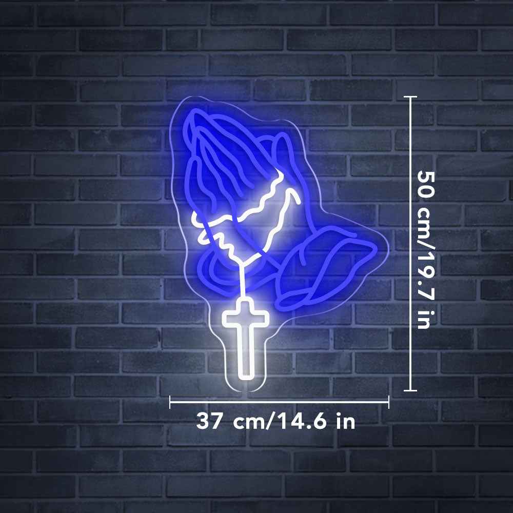 Praying Hands Neon Sign I - SESIMENT