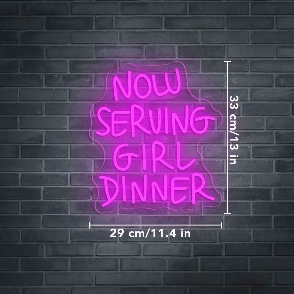 Girl Dining Neon Sign I - SESIMENT
